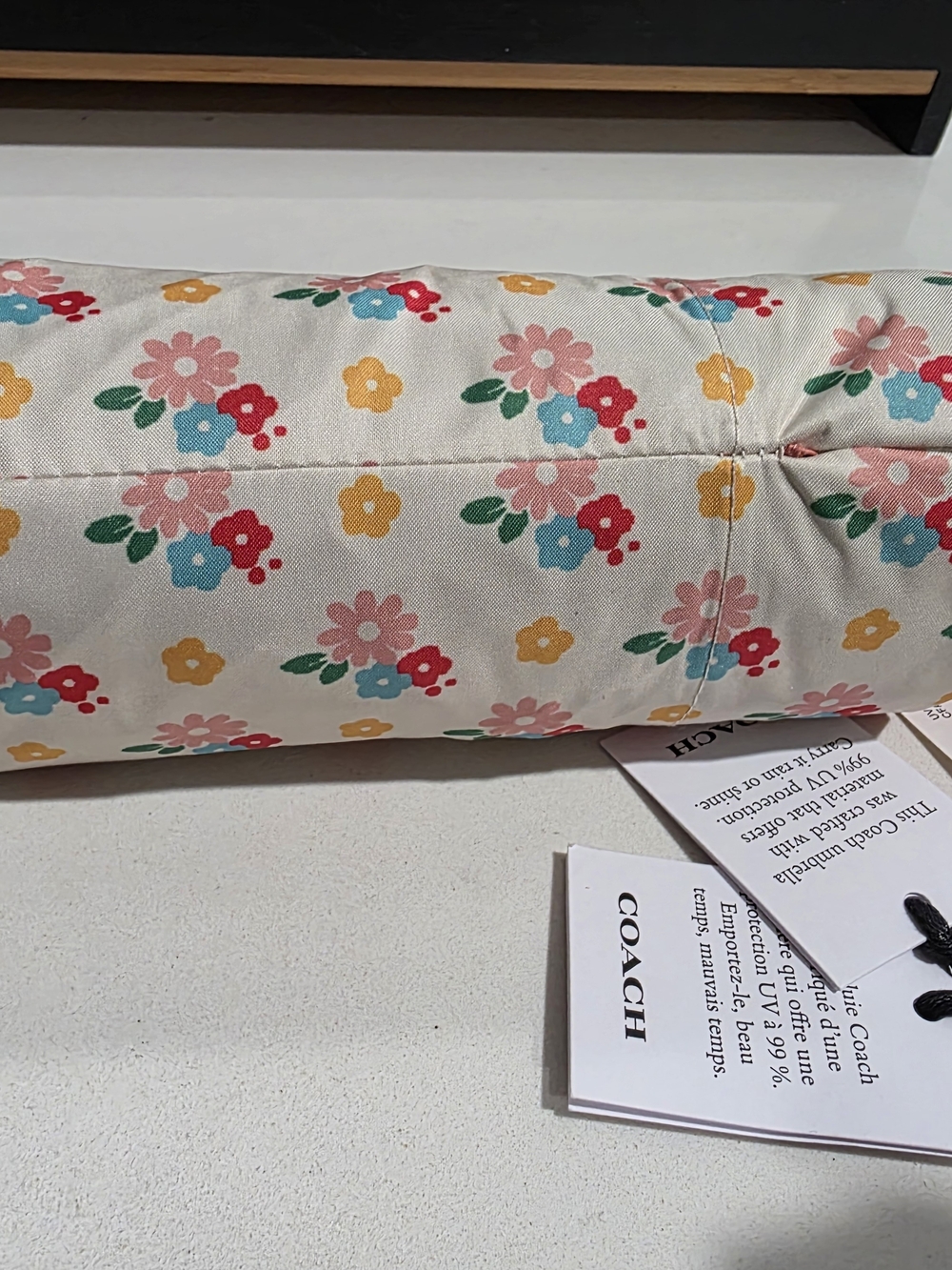 Coach Floral Print Pink Umbrella - New With Tags - Picture 3 of 6